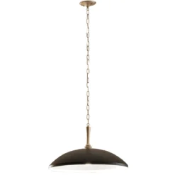 Elstead Lighting Delarosa Pendelleuchte 1-flammig Schwarz Champagnerbronze