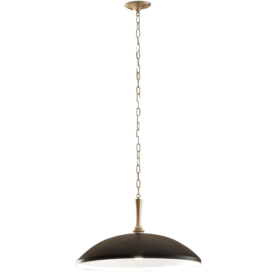 Elstead Lighting Delarosa Pendelleuchte 1-flammig Schwarz Champagnerbronze