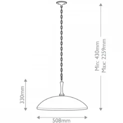 Elstead Lighting Delarosa Pendelleuchte 1-flammig Weiß Champagnerbronze