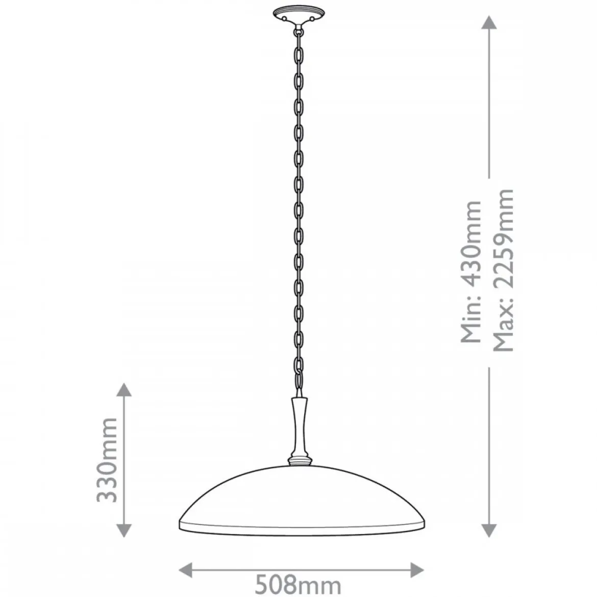 Elstead Lighting Delarosa Pendelleuchte 1-flammig Weiß Champagnerbronze