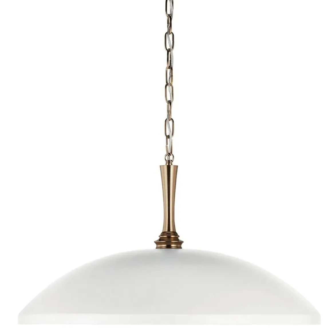 Elstead Lighting Delarosa Pendelleuchte 1-flammig Weiß Champagnerbronze