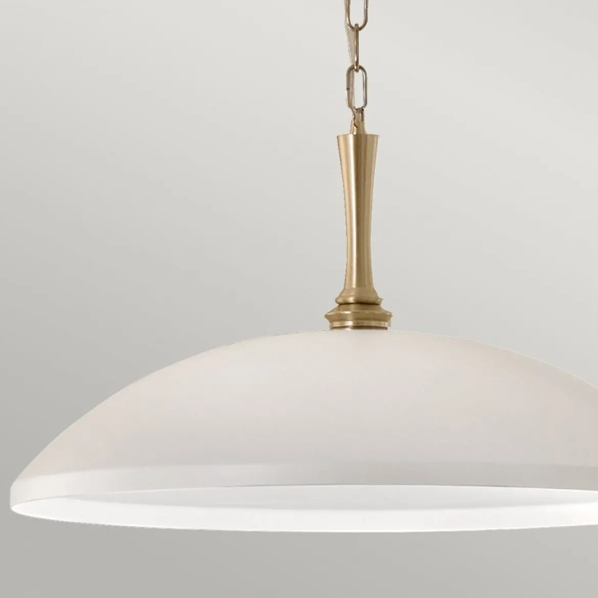 Elstead Lighting Delarosa Pendelleuchte 1-flammig Weiß Champagnerbronze