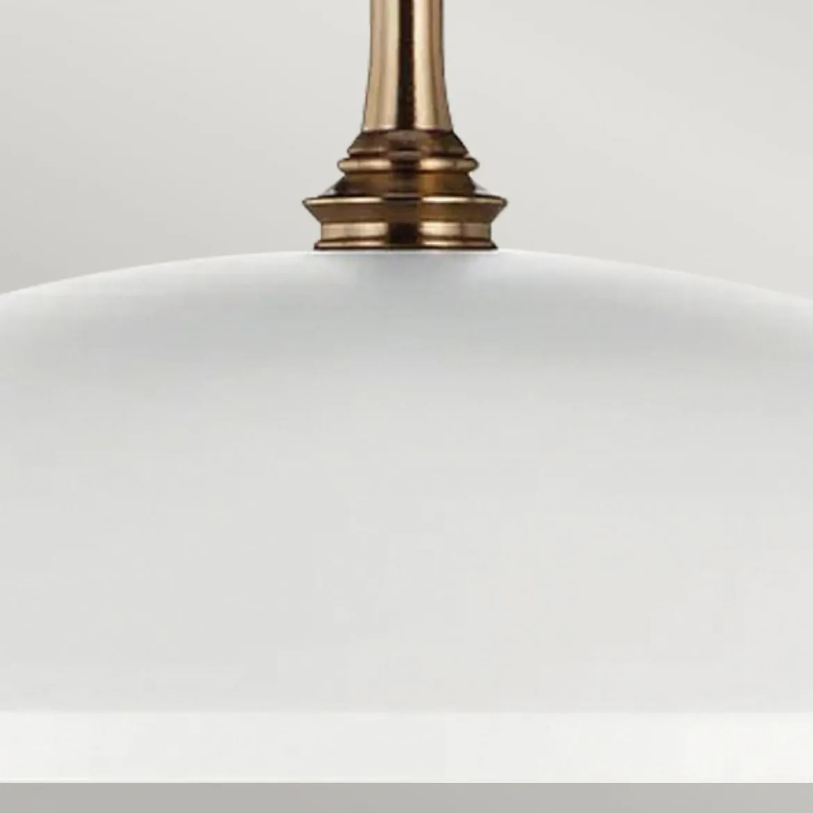 Elstead Lighting Delarosa Pendelleuchte 1-flammig Weiß Champagnerbronze