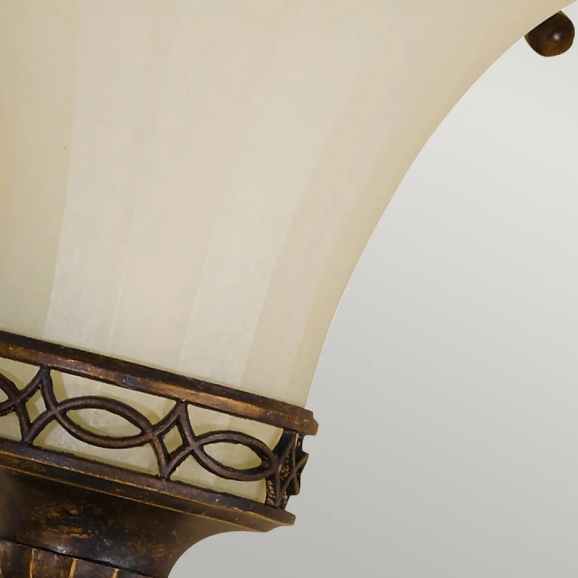 Elstead Lighting Drawing Room Wandleuchte 1-Light Uplight Wallnuss Braun E14
