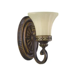 Elstead Lighting Drawing Room Wandleuchte 1-Light Wallnuss Braun E27