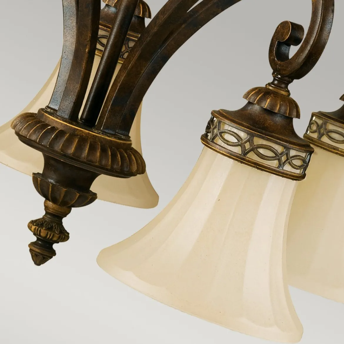 Elstead Lighting Drawing Room Kronleuchter 5-Light Wallnuss Braun E27