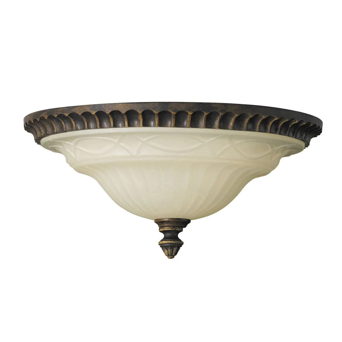 Elstead Lighting Drawing Room Deckenleuchte 2-Light Wallnuss Braun 33cm E27