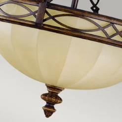 Elstead Lighting Drawing Room Deckenleuchte 2-Light Wallnuss Braun 39cm E27
