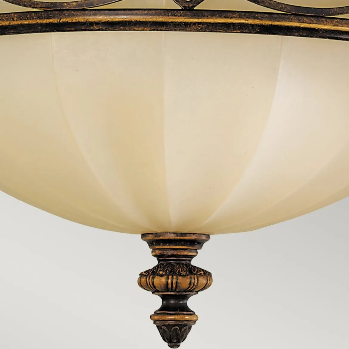 Elstead Lighting Drawing Room Deckenleuchte 3-Light Wallnuss Braun 36cm E27