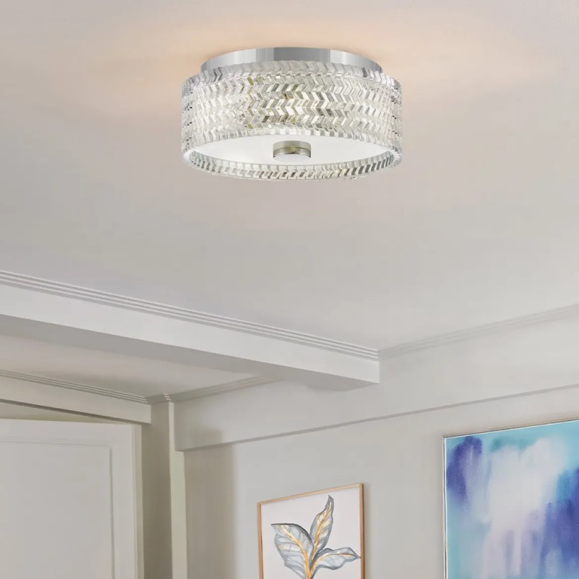 Elstead Lighting Elle Deckenleuchte 2-flammig 30cm Chrom