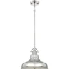 Elstead Lighting Emery 1-Light Medium Pendelleuchte Silber 1-flammig E27