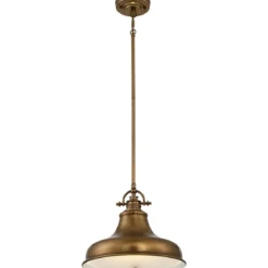 Elstead Lighting Emery 1-Light Medium Pendelleuchte Messing 1-flammig E27
