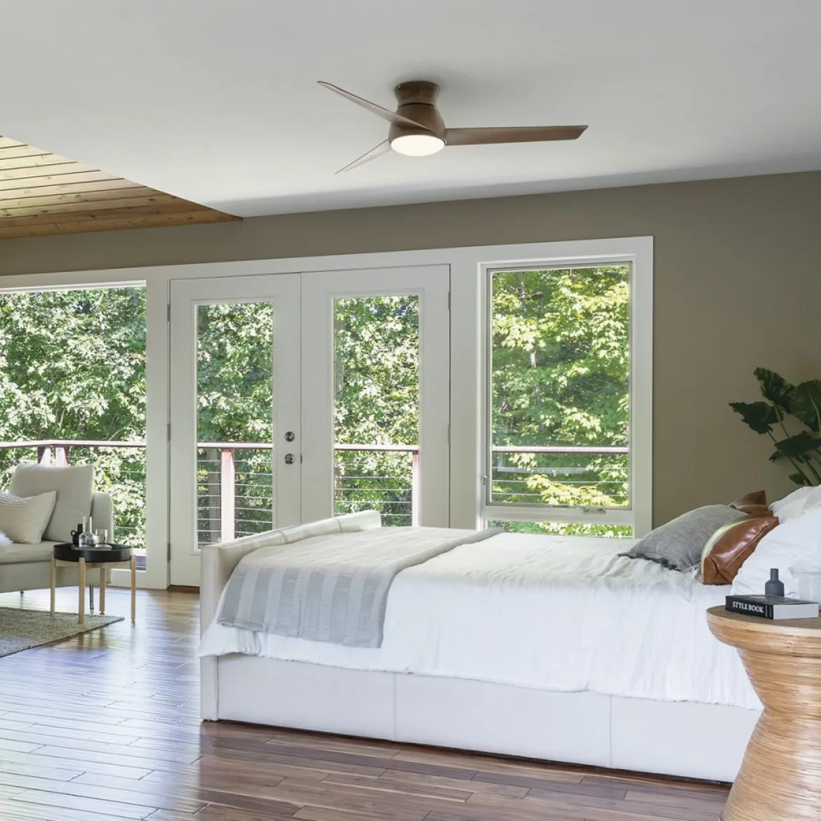Elstead Lighting Eris Deckenventilator LED braun