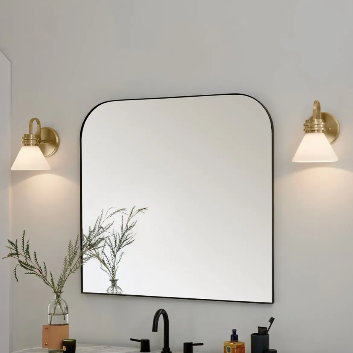Elstead Lighting Farum Wandleuchte 1-flammig Champagnerbronze IP44