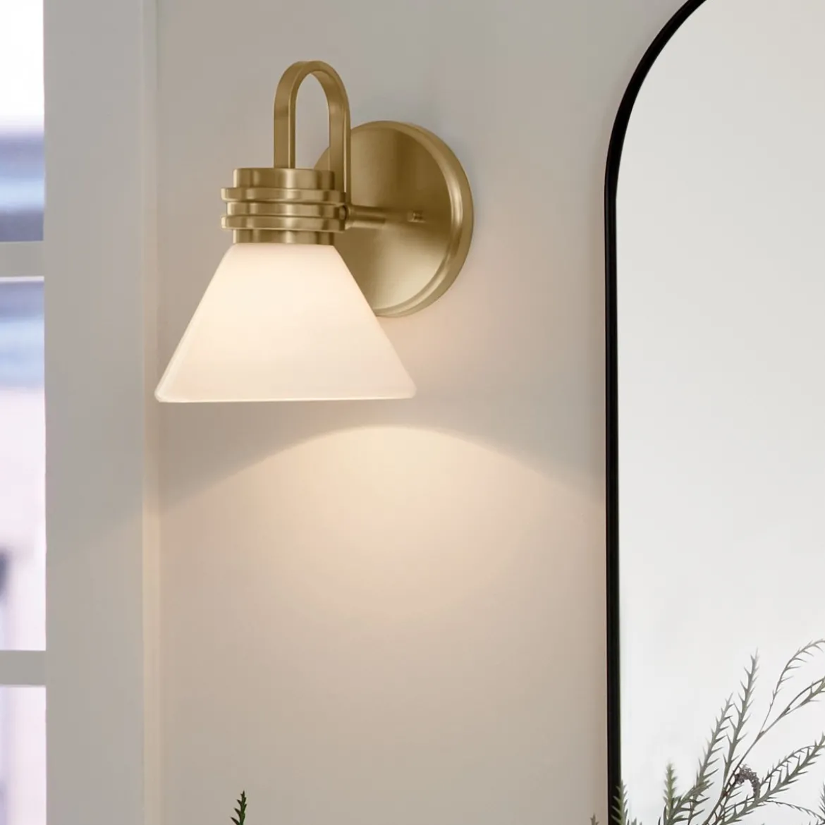 Elstead Lighting Farum Wandleuchte 1-flammig Champagnerbronze IP44