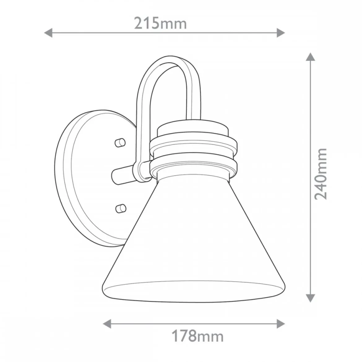 Elstead Lighting Farum Wandleuchte 1-flammig Champagnerbronze IP44