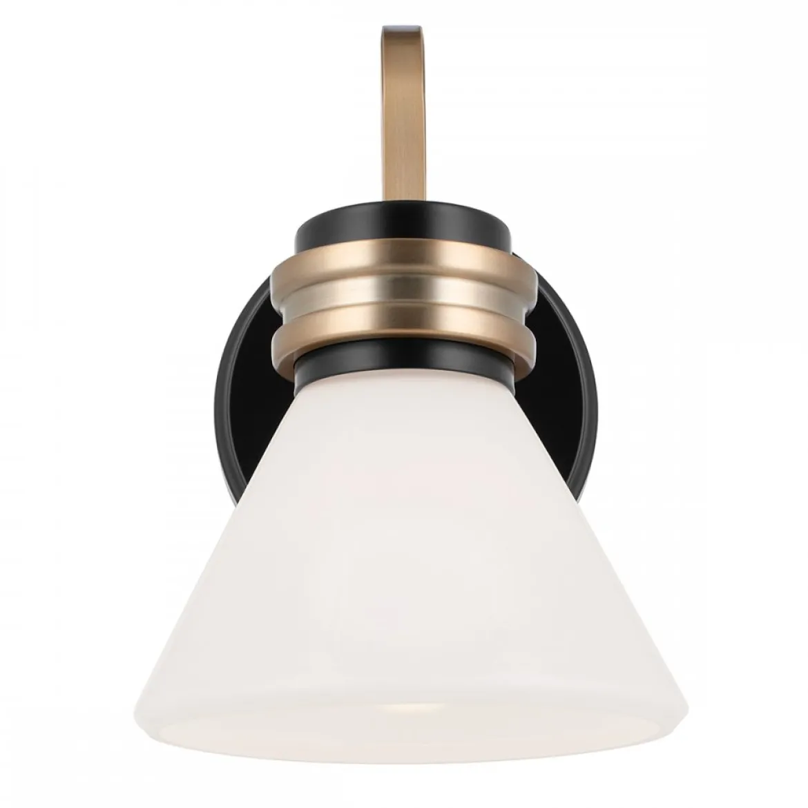 Elstead Lighting Farum Wandleuchte 1-flammig Schwarz mit Champagnerbronze