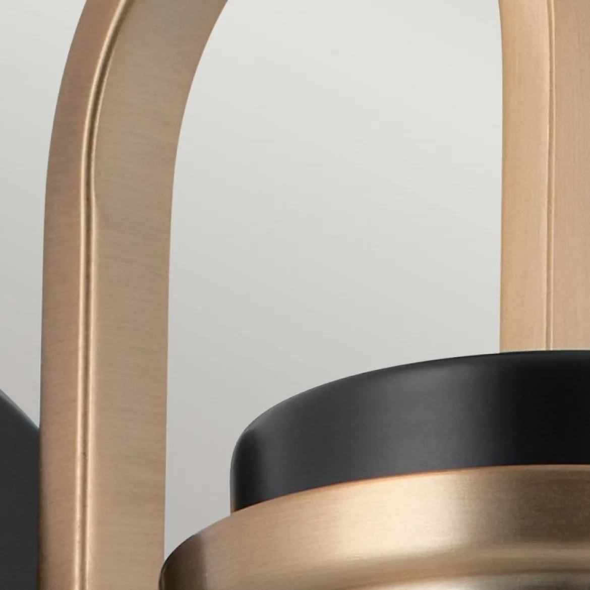 Elstead Lighting Farum Wandleuchte 1-flammig Schwarz mit Champagnerbronze