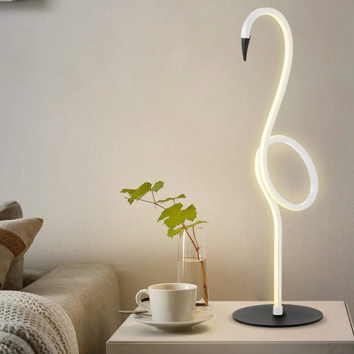 Elstead Lighting Flamingo LED Tischleuchte weiß 3000K