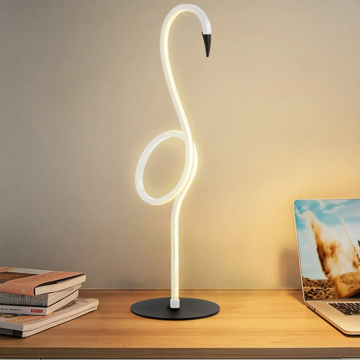 Elstead Lighting Flamingo LED Tischleuchte weiß 3000K