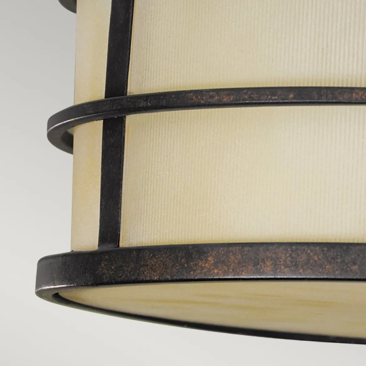 Elstead Lighting Fusion Deckenleuchte 3-Light Semi-Flush Bronze Amber 35cm E27