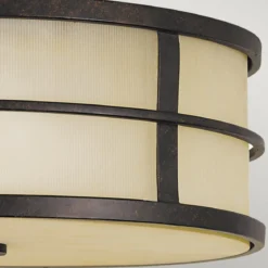Elstead Lighting Fusion Deckenleuchte 3-Light Bronze Amber 35cm E27