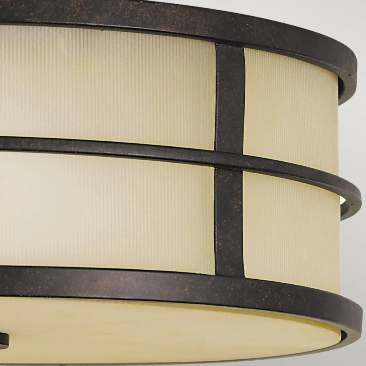 Elstead Lighting Fusion Deckenleuchte 3-Light Bronze Amber 35cm E27