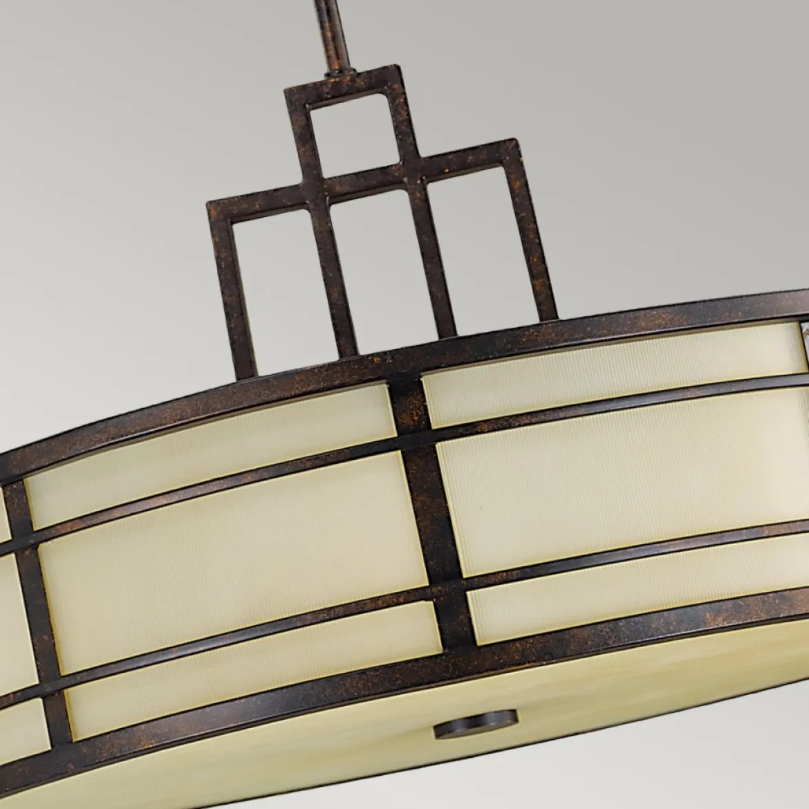 Elstead Lighting Fusion Pendelleuchte 3-Light Bronze Amber E27