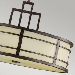 Elstead Lighting Fusion Pendelleuchte 3-Light Bronze Amber E27