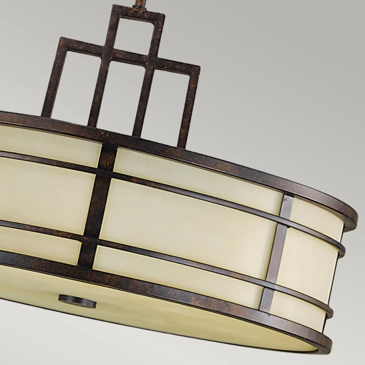 Elstead Lighting Fusion Pendelleuchte 3-Light Bronze Amber E27