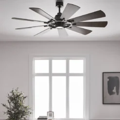 Elstead Lighting Gentry Deckenventilator LED Zink Holz