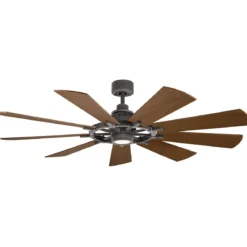 Elstead Lighting Gentry Deckenventilator LED Zink Holz