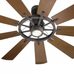 Elstead Lighting Gentry Deckenventilator LED Zink Holz