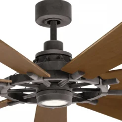 Elstead Lighting Gentry XL Deckenventilator LED Zink Holz