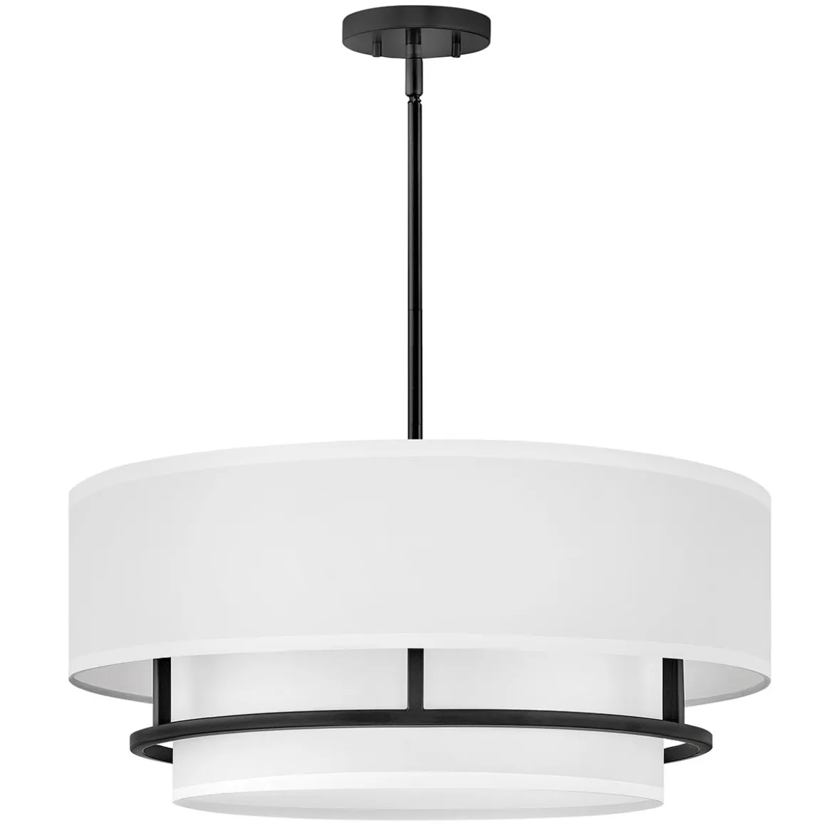 Elstead Lighting Graham Deckenleuchte Duo Mount Large 4-Light Schwarz Altweiß E14