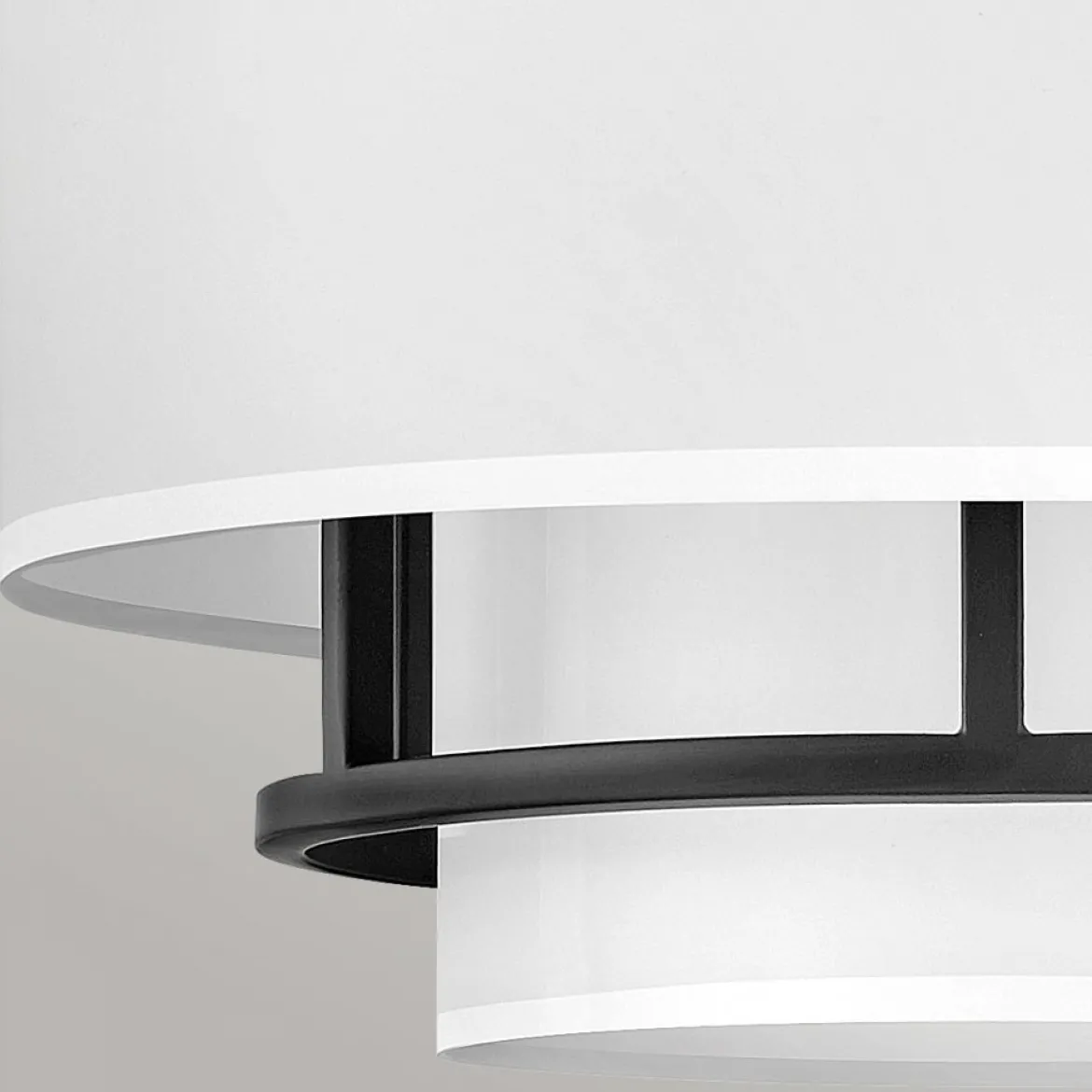 Elstead Lighting Graham Deckenleuchte Duo Mount Medium 3-Light Schwarz Altweiß E14