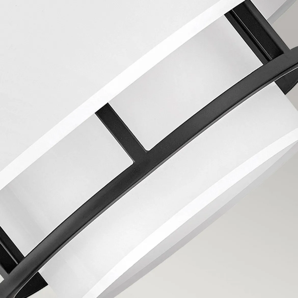 Elstead Lighting Graham Deckenleuchte Duo Mount Medium 3-Light Schwarz Altweiß E14