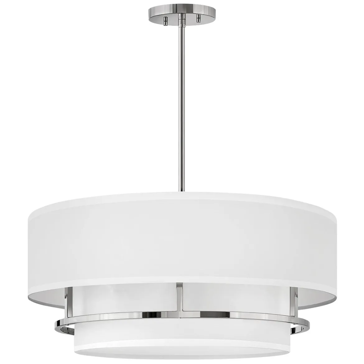 Elstead Lighting Graham Deckenleuchte Duo Mount Large 4-Light Nickel Altweiß E14