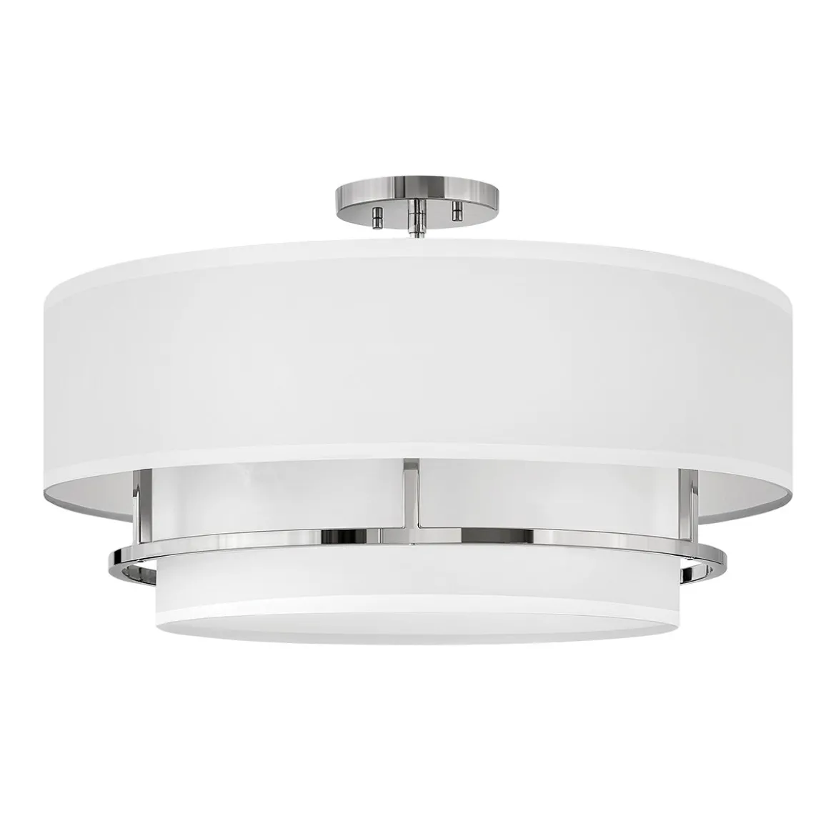Elstead Lighting Graham Deckenleuchte Duo Mount Large 4-Light Nickel Altweiß E14