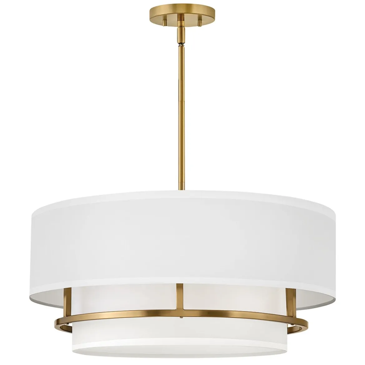 Elstead Lighting Graham Deckenleuchte Duo Mount Large 4-Light Messing Altweiß E14