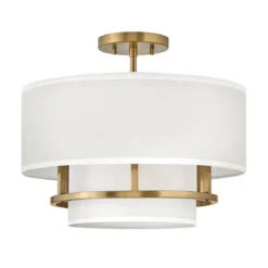 Elstead Lighting Graham Deckenleuchte Duo Mount Medium 3-Light Messing Altweiß E14