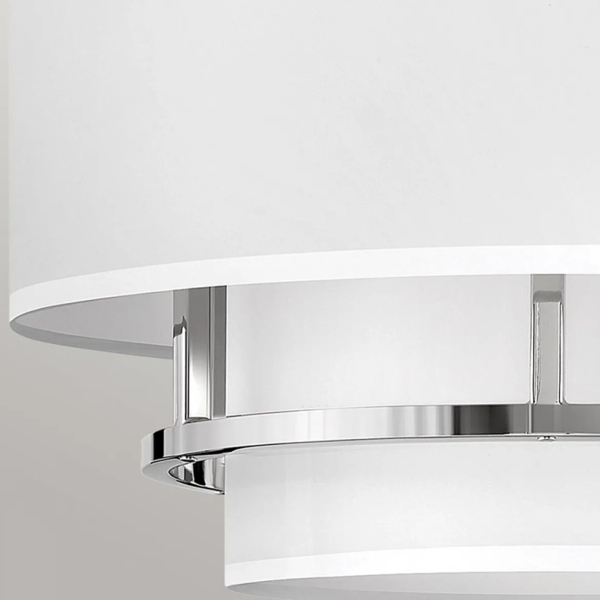 Elstead Lighting Graham Deckenleuchte Duo Mount Medium 3-Light Nickel Altweiß E14