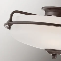Elstead Lighting Griffin Deckenleuchte Bronze Glas opal