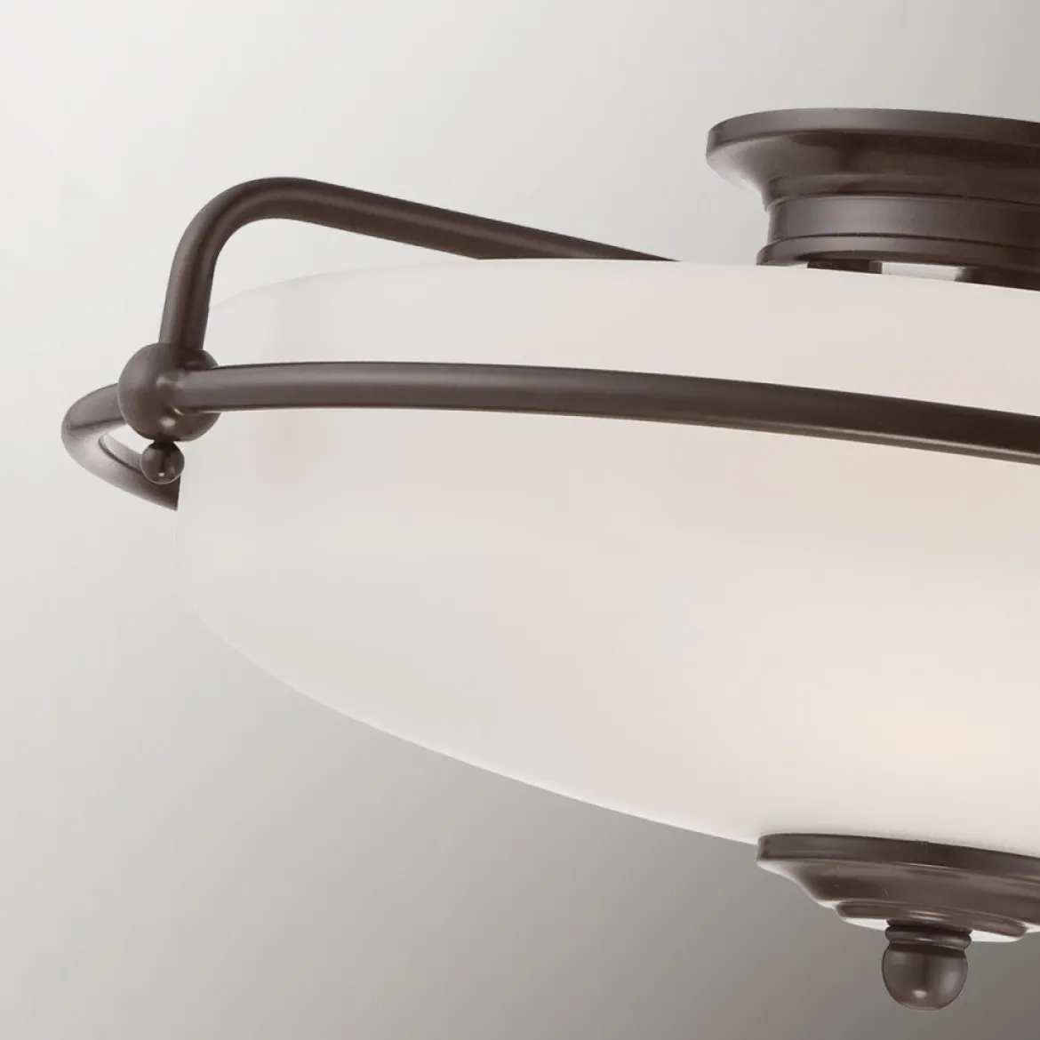 Elstead Lighting Griffin Deckenleuchte Bronze Glas opal
