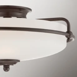Elstead Lighting Griffin Deckenleuchte Bronze Glas opal