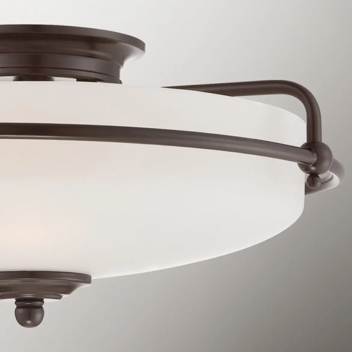 Elstead Lighting Griffin Deckenleuchte Bronze Glas opal