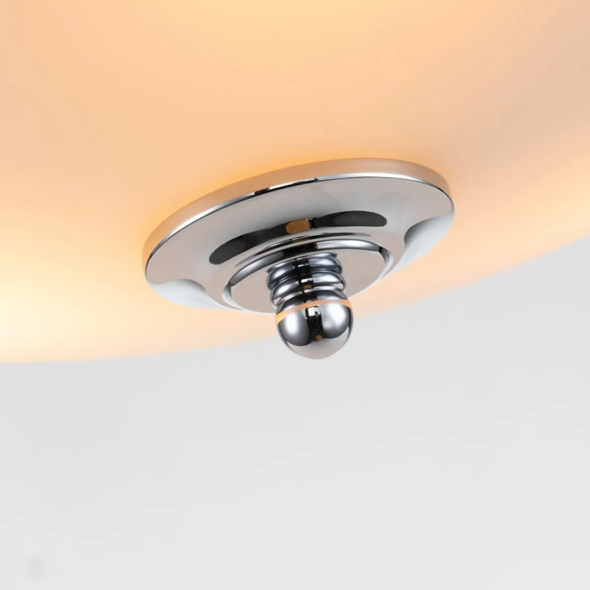 Elstead Lighting Griffin Deckenleuchte Chrom Glas opal
