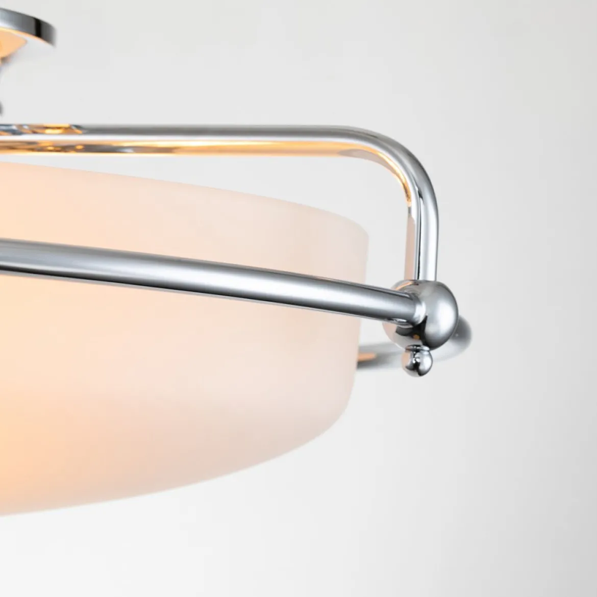 Elstead Lighting Griffin Deckenleuchte Chrom Glas opal