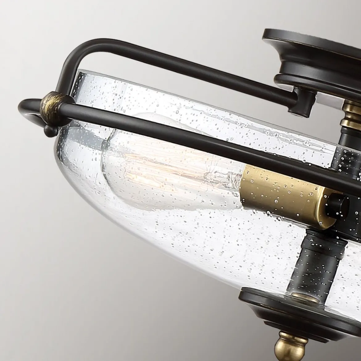 Elstead Lighting Griffin Deckenleuchte Bronze Glas klar
