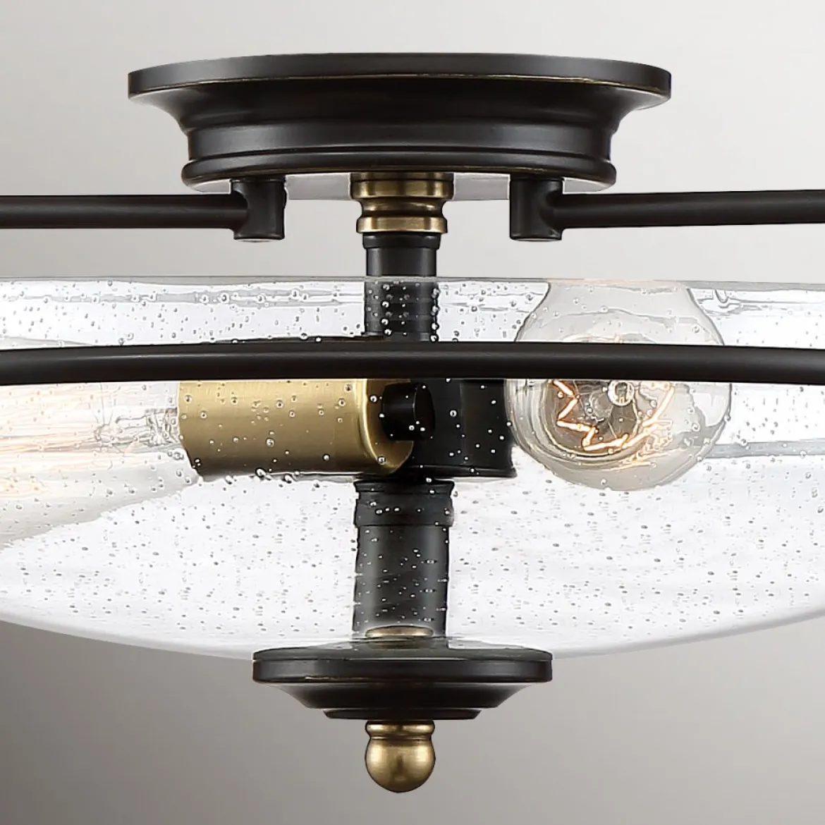 Elstead Lighting Griffin Deckenleuchte Bronze Glas klar